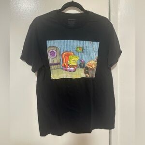 SpongeBob “Aight Imma Leave” Black T Shirt- L